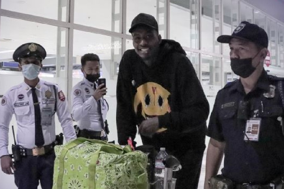 Converge import Quincy Miller arrives in Manila. Handout photo.