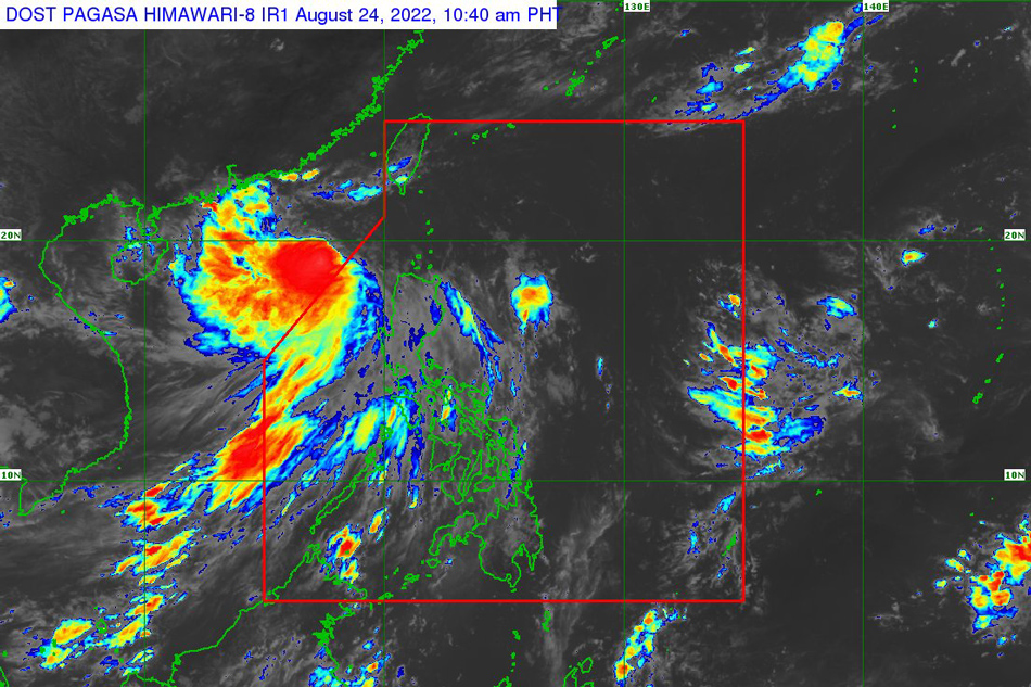 This PAGASA photo shows the location of storm Florita (international name: Ma-on) outside the PAR at 10:40 a.m. Wednesday.