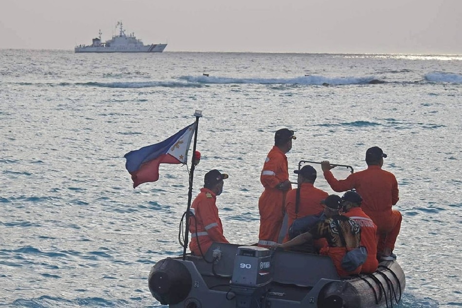 Philippine Coast Guard personnel participate in maritime drills in the West Philippine Sea on April 24, 2021. Photo courtesy of the Philippine Coast Guard/File