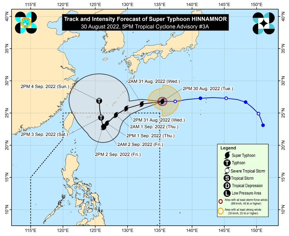 PAGASA Super Typhoon Hinnamnor may intensify ABSCBN News