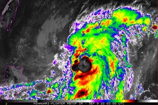 Severe tropical storm Inday intensifies