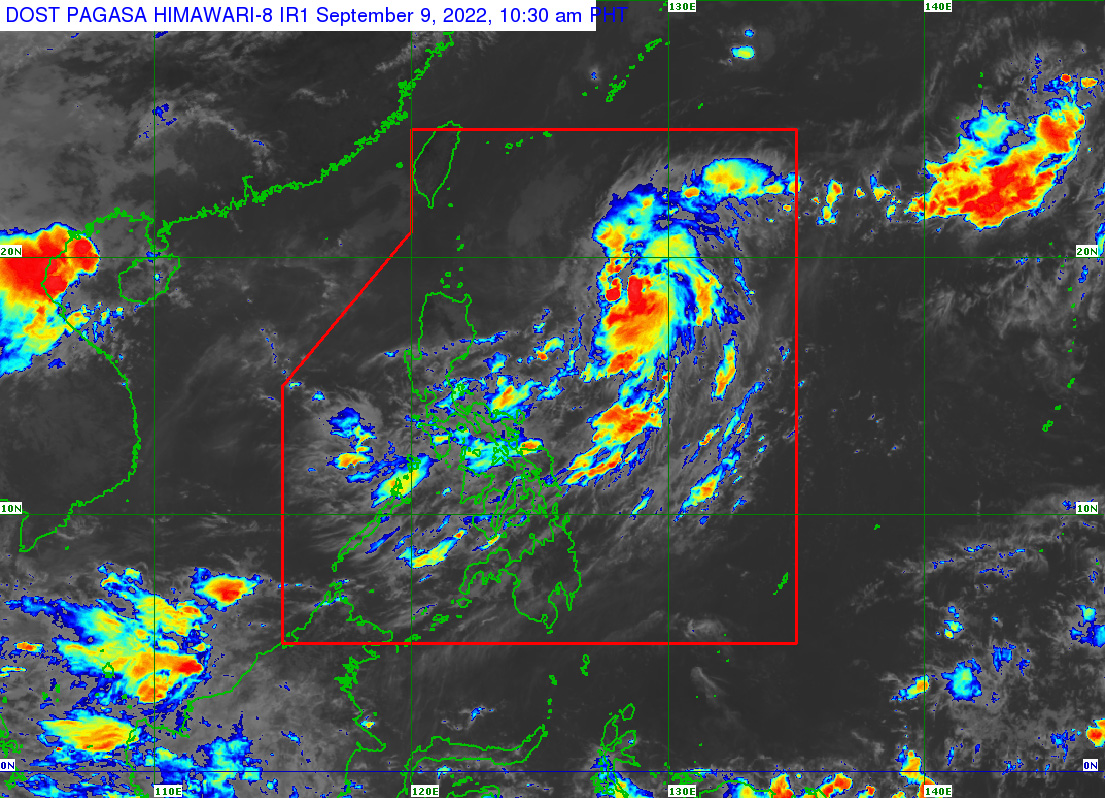 This image shows the location of severe tropical storm Inday at 10:30 a.m. Friday. PAGASA 