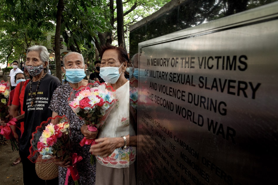 Filipino 'comfort women' attend a commemoration at the Redemptorist Church in Baclaran on September 17, 2022. 📷: George Calvelo, ABS-CBN News/File