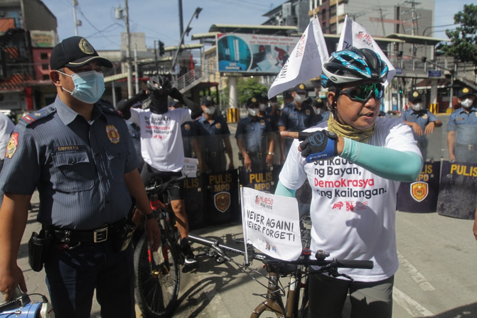 Bike ride vs disinformation, Martial Law