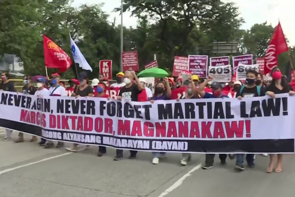 Protests Held To Mark Anniversary Of Martial Law Declaration ABS CBN News   20220921 Protest 