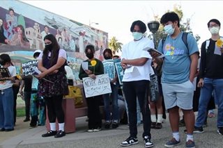 Activists in California protest on martial law anniversary