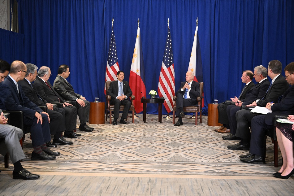 President Ferdinand Marcos Jr meets with US President Joe Biden on the sidelines of the UN General Assembly in New York. MPC Pool