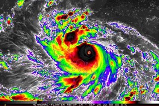 Super Typhoon Karding now affecting Polillo Islands