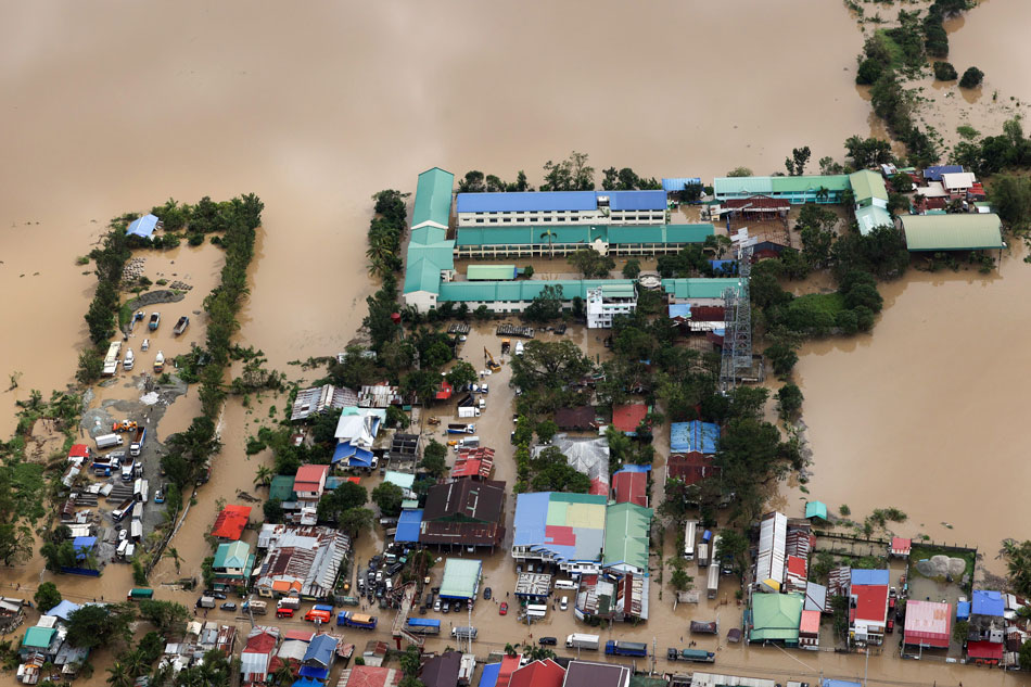 Photo shows inundated areas in Bulacan, Tarlac and Nueva Ecija taken during the aerial inspection of President Ferdinand Bongbong Marcos, Jr on September 26, 2022. Kj Rosales, PPA Pool
