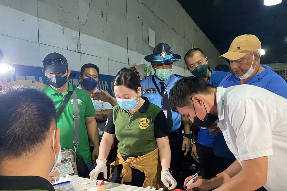  LTO, PDEA, and PNP hold random drug testing at a bus station in Quezon City on Thursday. Raffy Santos, ABS-CBN News