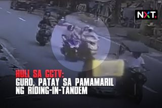 Huli sa CCTV: Guro, patay sa pamamaril 