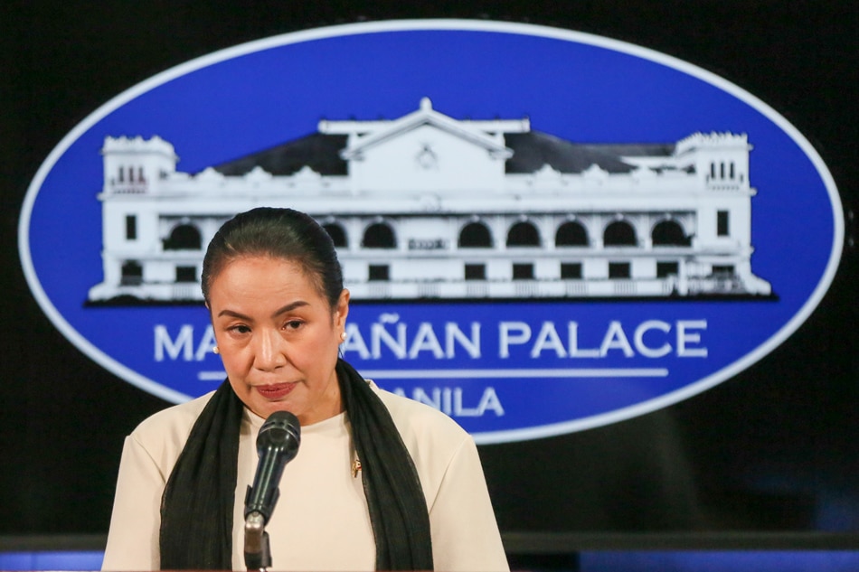 Press Secretary Trixie Cruz-Angeles speaks during a briefing in Malacanang Palace on August 30, 2022. Jonathan Cellona, ABS-CBN News
