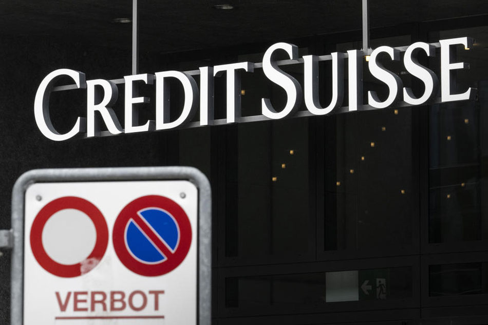 A view of the logo of Swiss bank Credit Suisse in Zurich, Switzerland, 21 February 2022. EPA-EFE/ENNIO LEANZA/FILE