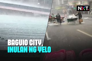 Baguio City, inulan ng yelo 