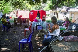 After earthquake, Abra family finds safe zone outdoors