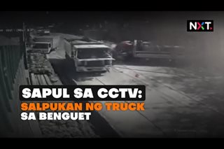 Sapul sa CCTV: Salpukan ng truck sa Benguet 