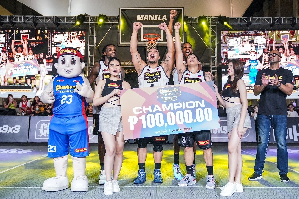 Cebu Chooks! celebrates their triumph in the 2022 Chooks-to-Go Pilipinas 3x3 Quest 2.0. Handout photo