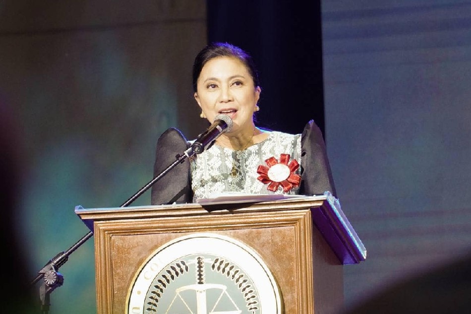 Former Vice President Leni Robredo speaks before alumni of the UP College of Law during their homecoming event on Nov. 26, 2022. Leni Robredo/Facebook