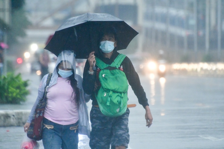 Rain pours in Quezon City on October 11, 2020 amid the general community quarantine. Mark Demayo, ABS-CBN News/file