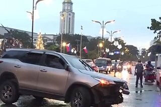 SUV bumangga sa concrete barriers malapit sa Manila City Hall