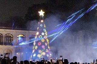 LOOK: Marcos Jr. lights Christmas tree in Malacañang 