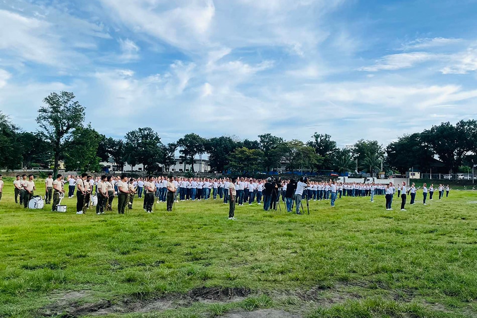 Five hundred newly hired corrections officers took their oath Monday at the New Bilibid Prison Sunken Garden in Muntinlupa City on Dec. 5, 2022. Bianca Dava, ABS-CBN News