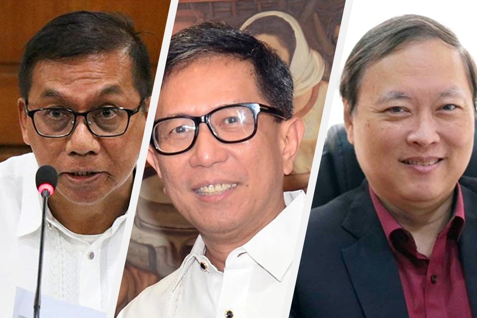 (From left to right) DOST Sec. Renato Solidum Jr., Energy Sec. Raphael Lotilla, and DICT Sec. Ivan John Uy's appointments were approved by the Commission on Appointments on Dec. 7, 2022. ABS-CBN News/file]