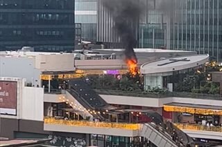 Christmas tree catches fire in Taguig mall
