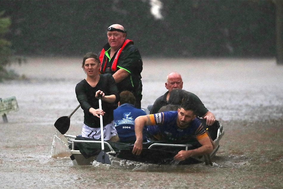 Flooding in the town of Lismore after heavy rains in northeastern New South Wales, Australia, Feb. 28, 2022. Jason O'Brien/AAP Image/Photog/Reuters