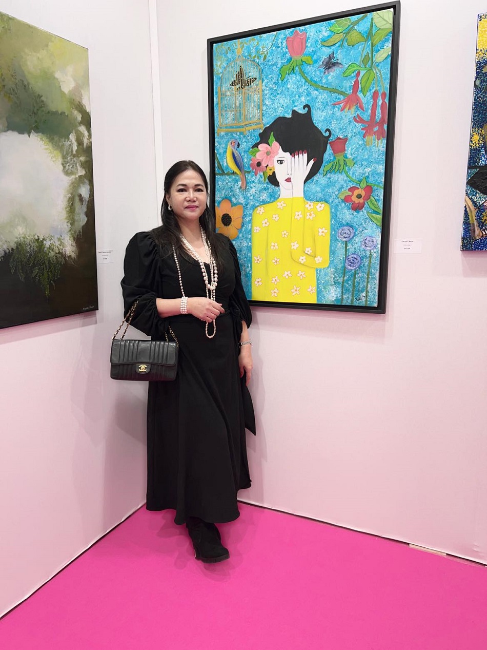 Marie Expert says she “address feminism by painting the existential beauty of the female figure”. Handout
