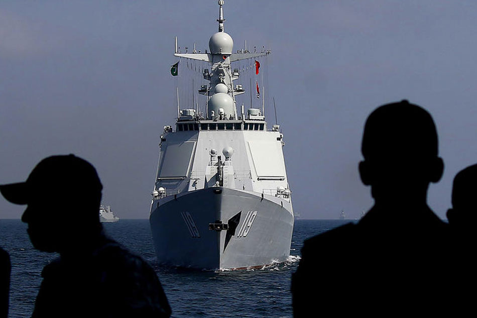 A Chinese naval ship participates in Aman exercise in the Arabian sea, in Pakistan on February 15, 2021 Shahzaib Akber, EPA-EFE/file