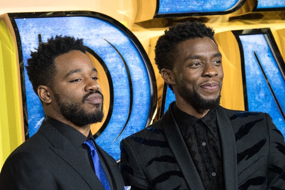 US director Ryan Coogler (L) and US actor/cast member Chadwick Boseman (R) arrive for the European premiere of 'Black Panther' at the Hammersmith Apollo in London, Britain, 08 February 2018. EPA-EFE/WILL OLIVER