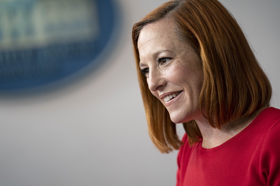  White House Press Secretary Jen Psaki talks to reporters during the daily press briefing in the Brady Press Briefing Room of the White House in Washington, DC, USA, September 28, 2021. EPA-EFE/SARAH SILBIGER/POOL/FILE