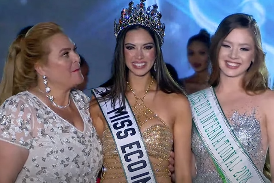 Kathleen Paton wins the Miss Eco International 2022 pageant. Screengrab from Miss Eco International's livestream
