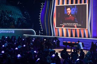 Ukraine's Zelensky appeals at the Grammys