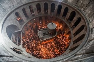 Holy Fire ceremony at Tomb of Christ
