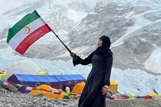 LOOK: Pinay raises Bangsamoro flag at Everest base camp