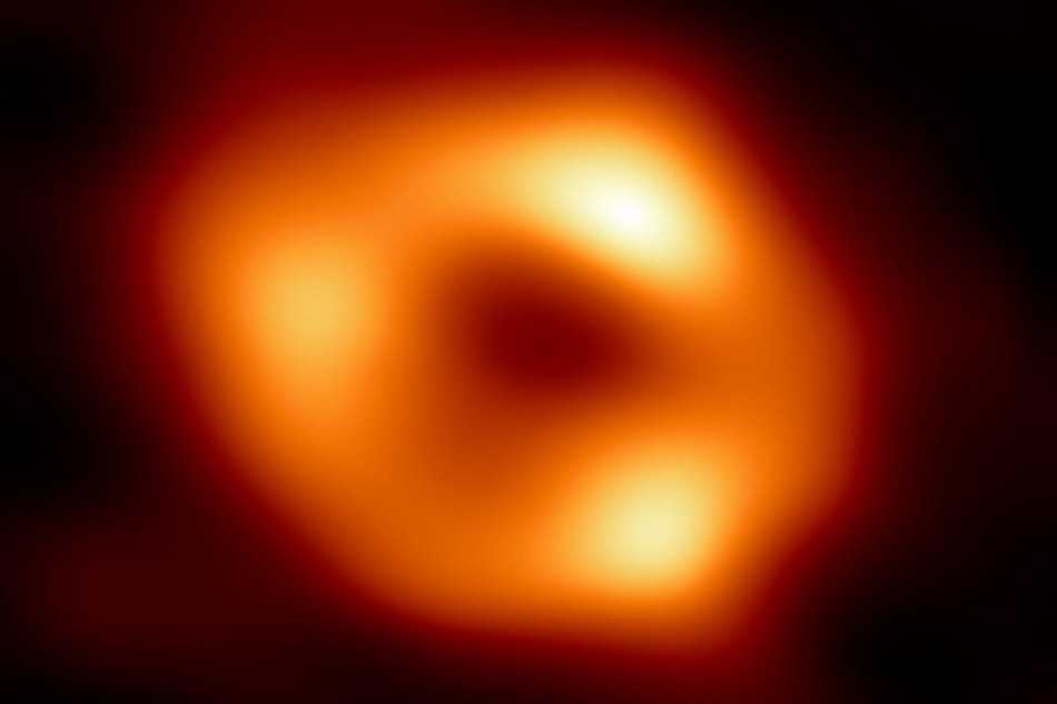 This handout image released by the European Southern Observatory (ESO) on May 12, 2022, shows the first image of Sagittarius A*, the supermassive black hole at the center of our own Milky Way galaxy. Handout, European Southern Observatory via AFP