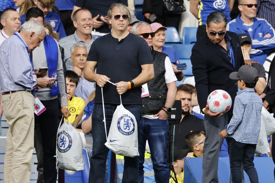 New Chelsea owner US businessman Todd Boehly (C) reacts after the English Premier League soccer match between Chelsea FC and Watford FC in London, Britain, 22 May 2022. Tolga Akmen, EPA-EFE