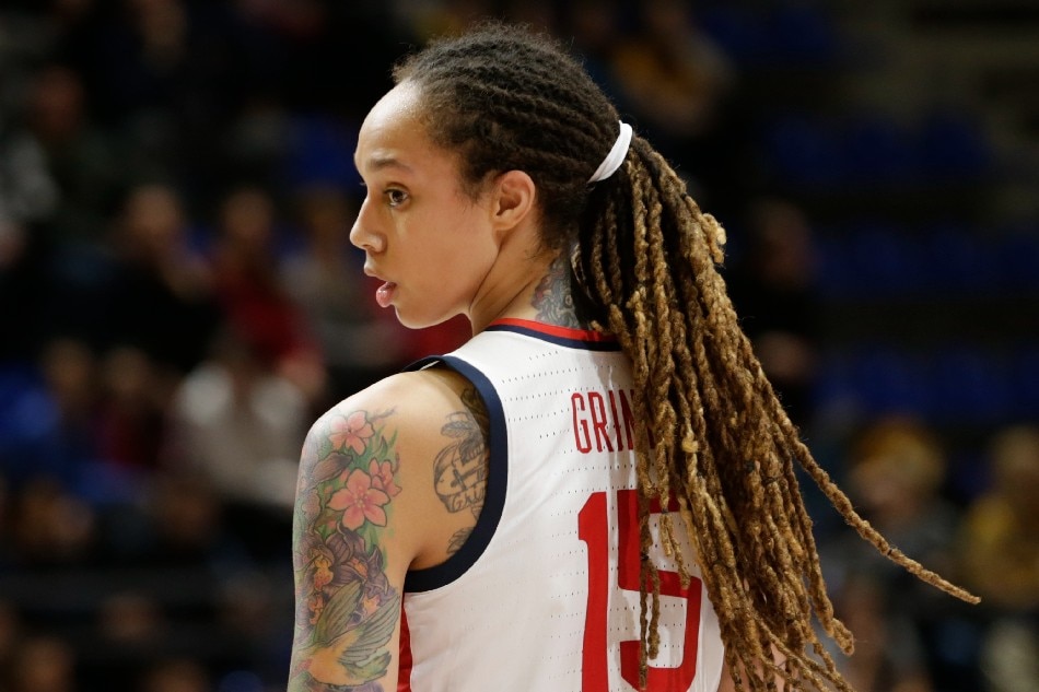 United States’ Brittney Griner reacts during the Women's Olympic Qualifying Tournament game between USA and Serbia, in Belgrade, Serbia, 06 February 2020. File photo. Andrej Cukic, EPA-EFE