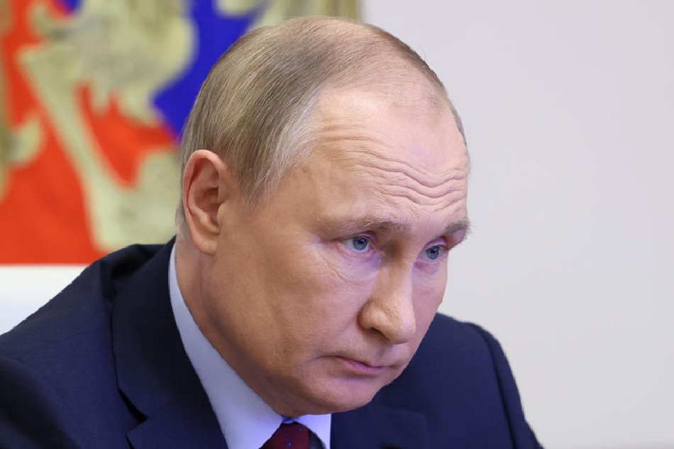 Russian President Vladimir Putin attends a meeting via teleconference call at the Novo-Ogaryovo state residence outside Moscow, Russia, June 1, 2022. Mikhail Metzel, Kremlin Pool/Sputnik/EPA-EFE