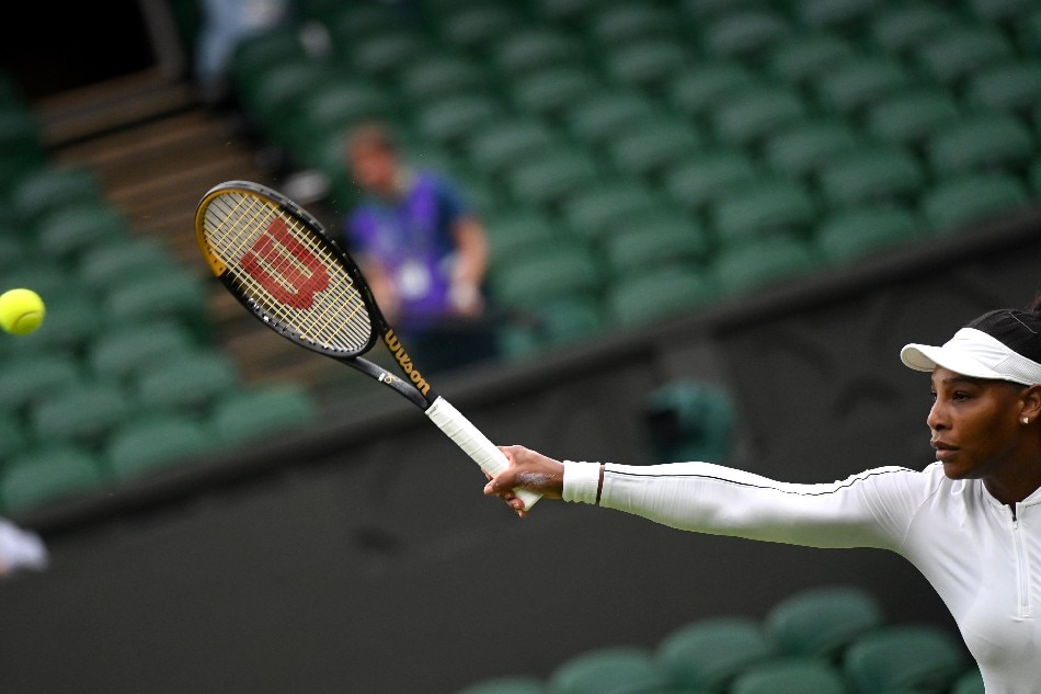 Serena Williams of the USA practises at Wimbledon tennis courts ahead of the Wimbledon Championships 2022, Wimbledon, Britain, 24 June 2022. Neil Hall, EPA-EFE