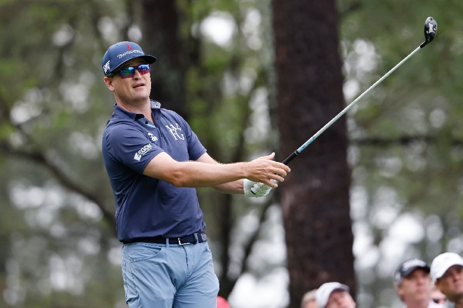 Zach Johnson of the US hits his tee shot on the fourth hole during the first round of the 2022 Masters Tournament at the Augusta National Golf Club in Augusta, Georgia, USA, 07 April 2022. Erik S. Lesser, EPA-EFE