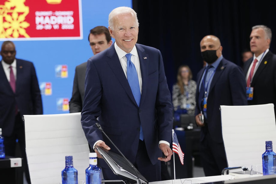 US President Joe Biden takes part in the first day of the NATO Summit at IFEMA Convention Center, in Madrid, June 29, 2022. Lavandeira Jr, EPA-EFE