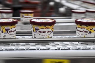 Batches of Haagen-Dazs vanilla ice cream pulled from HK shelves