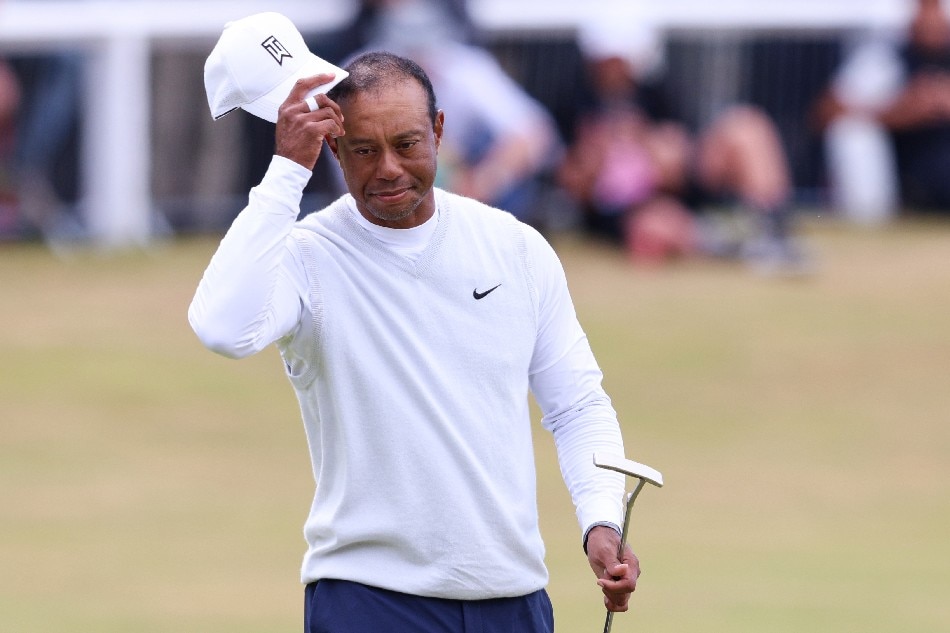 US golfer Tiger Woods at the end of the second round at the 150th Open Golf Championships in St. Andrews, Scotland, Britain, 15 July 2022. Robert Perry, EPA-EFE.