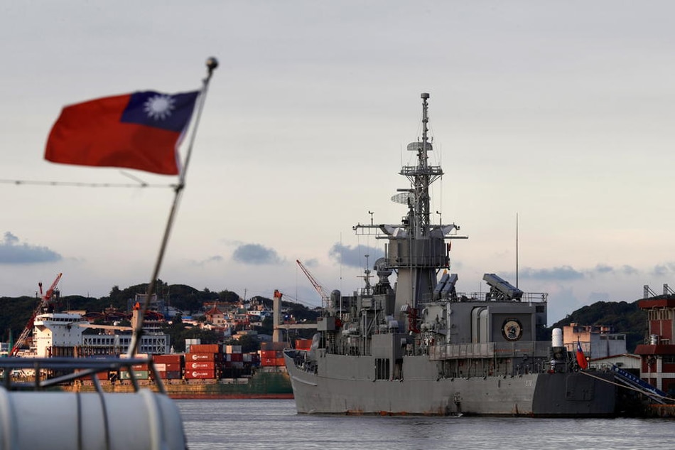 Taiwan Navy's Chi Yang-class frigate Ning Yang (FFG-938) is anchored at a harbor in Keelung city, Taiwan, 05 August 2022. Ritchie B. Tongo, EPA-EFE