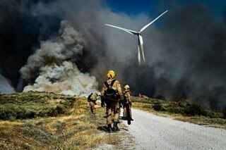 Fighting forest fire in Portugal