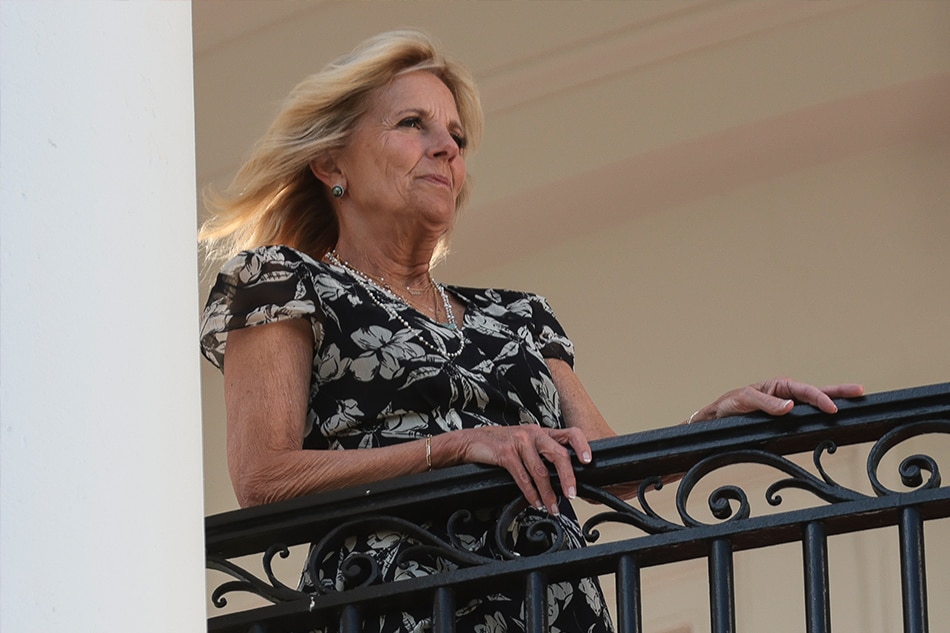 First Lady Jill Biden watches on the South Lawn of the White House, Washington, DC, USA, June 30, 2022. Oliver Contreras, Pool/EPA-EFE/file