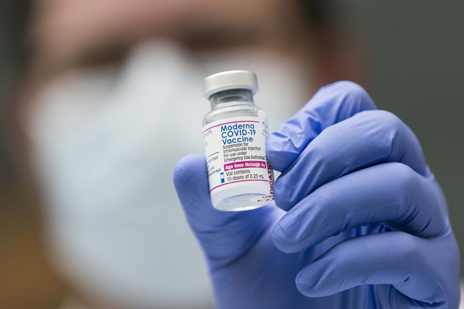 A vial of Moderna's COVID-19 vaccine for children 6 months to 5 years old during a vaccination press conference at the Cohen Children's Medical Center at Long Island Jewish Medical Center in the Queens borough of New York, New York, USA, on June 22, 2022. Justin Lane, EPA-EFE/file